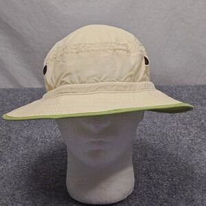 REI Wide Brim Sun Hat‎ Mens L XL Tan Green Nylon Outdoor Hiking Trail Safari
